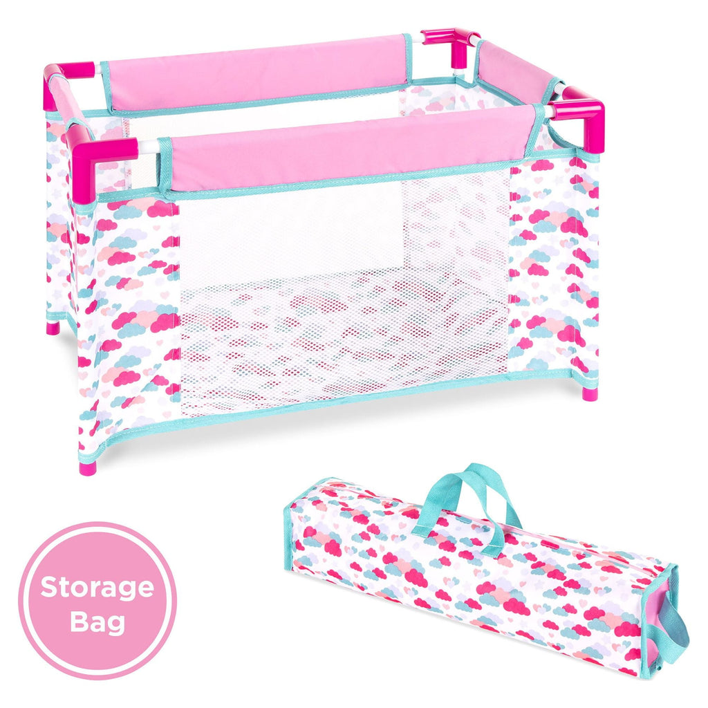 Best Choice Products Kids 15-Piece 13.5in Newborn Baby Doll Nursery Role Play Playset w/ Stroller, Cot, Bag, Accessories