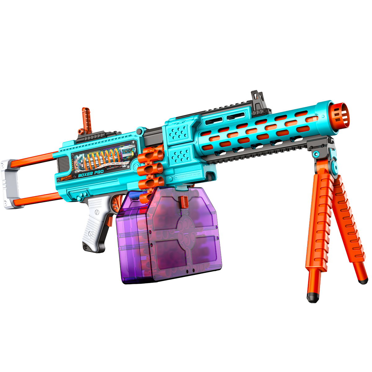 Adventure Force Tactical Strike Boxer Pro Ultimate Pro Flywheel Full-Auto Motorized Belt Blaster, Shoots Up to 150 FT, 55-Piece Pro Blaster Set up to 6 Rounds per Second, 14+