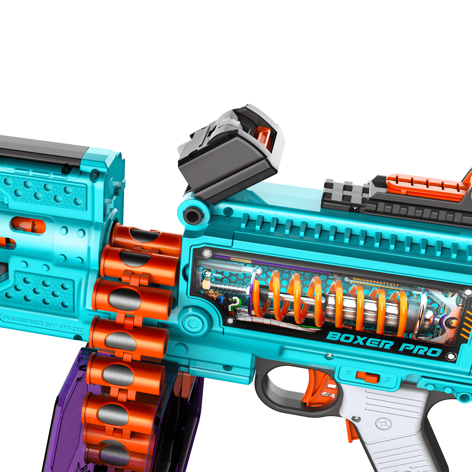 Adventure Force Tactical Strike Boxer Pro Ultimate Pro Flywheel Full-Auto Motorized Belt Blaster, Shoots Up to 150 FT, 55-Piece Pro Blaster Set up to 6 Rounds per Second, 14+