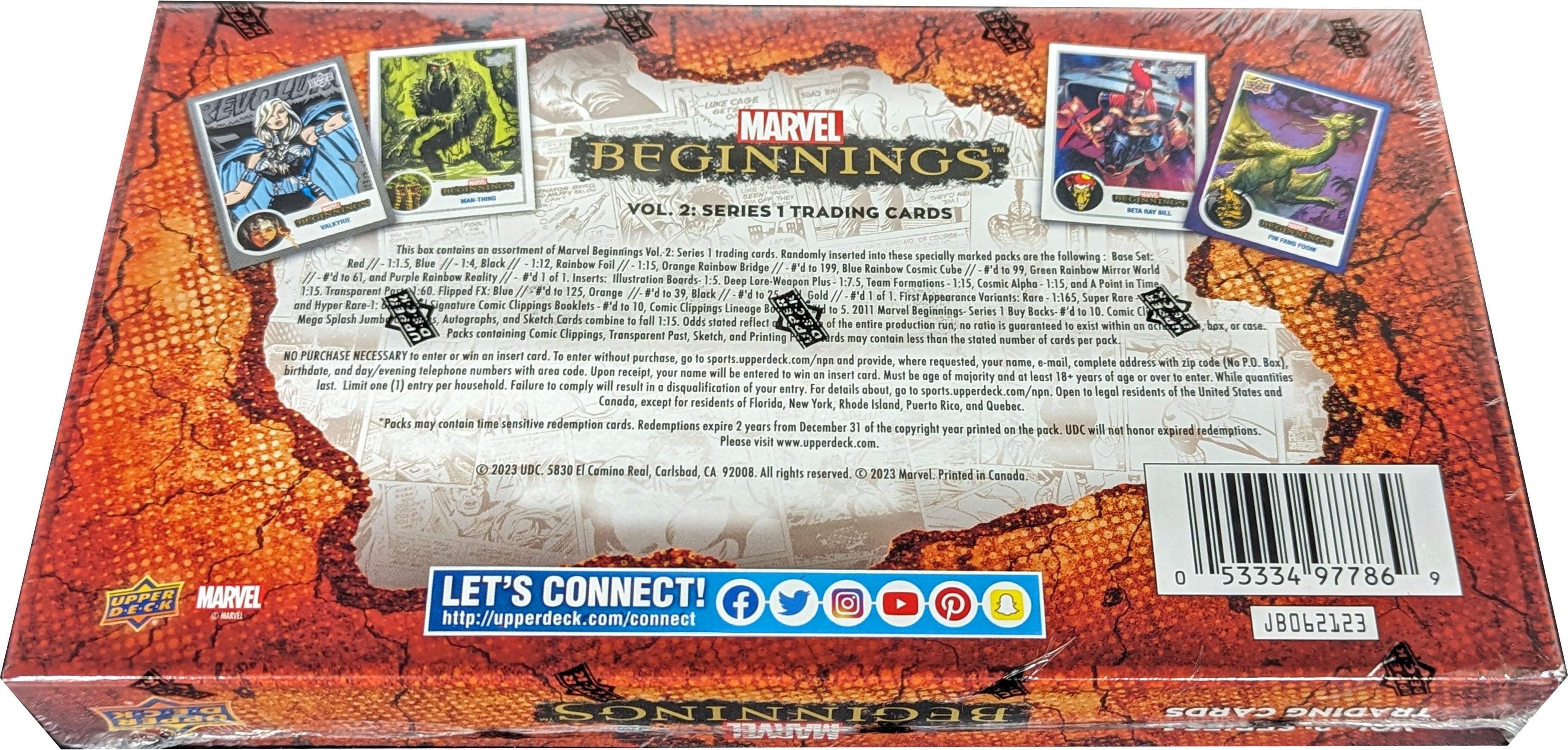 2022 Upper Deck Marvel Beginnings: Volume 2 Series 1 Trading Card Box
