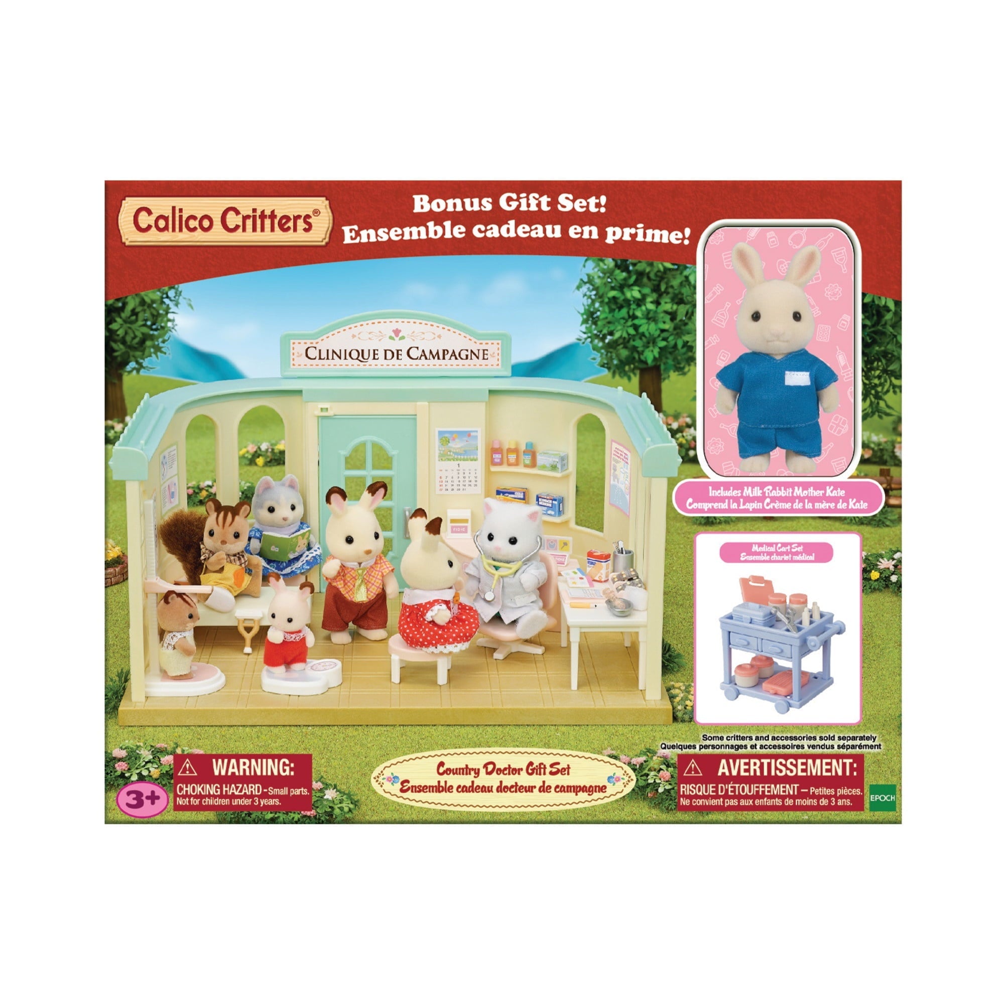 Calico Critters Country Doctor Gift Set, Dollhouse Playset with Figure and Accessories