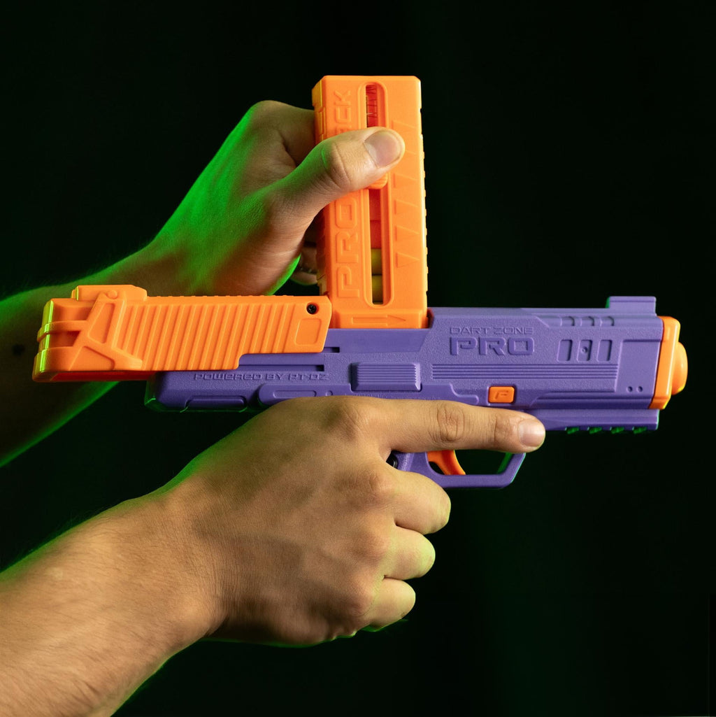 Dart Zone Pro-Series MK-2 Foam Blaster for Adults, Teens - Soft Bullet Blaster Ages 14+ with 12 Nitroshot+ Half Length Darts and 2 Speed loaders - 14+