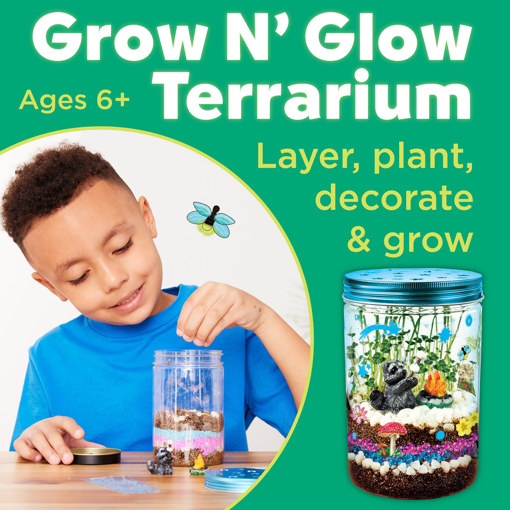 Creativity for Kids Grow 'N Glow Capybara Terrarium Kit for Kids - Educational Science Kits Ages 6-8+, Kids Gifts for Boys and Girls, Craft and STEM Projects