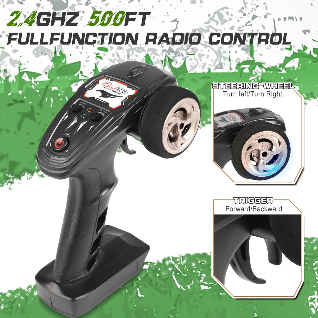 Beefunni RC Car 1:18 All Terrain, 40 MPH High Speed 4WD Off-Road RC Trucks, with 2.4 GHz Remote Control, 4X4 Waterproof Monster Truck with 2 Rechargeable Batteries, Toys Gifts for Boys Kids Adults