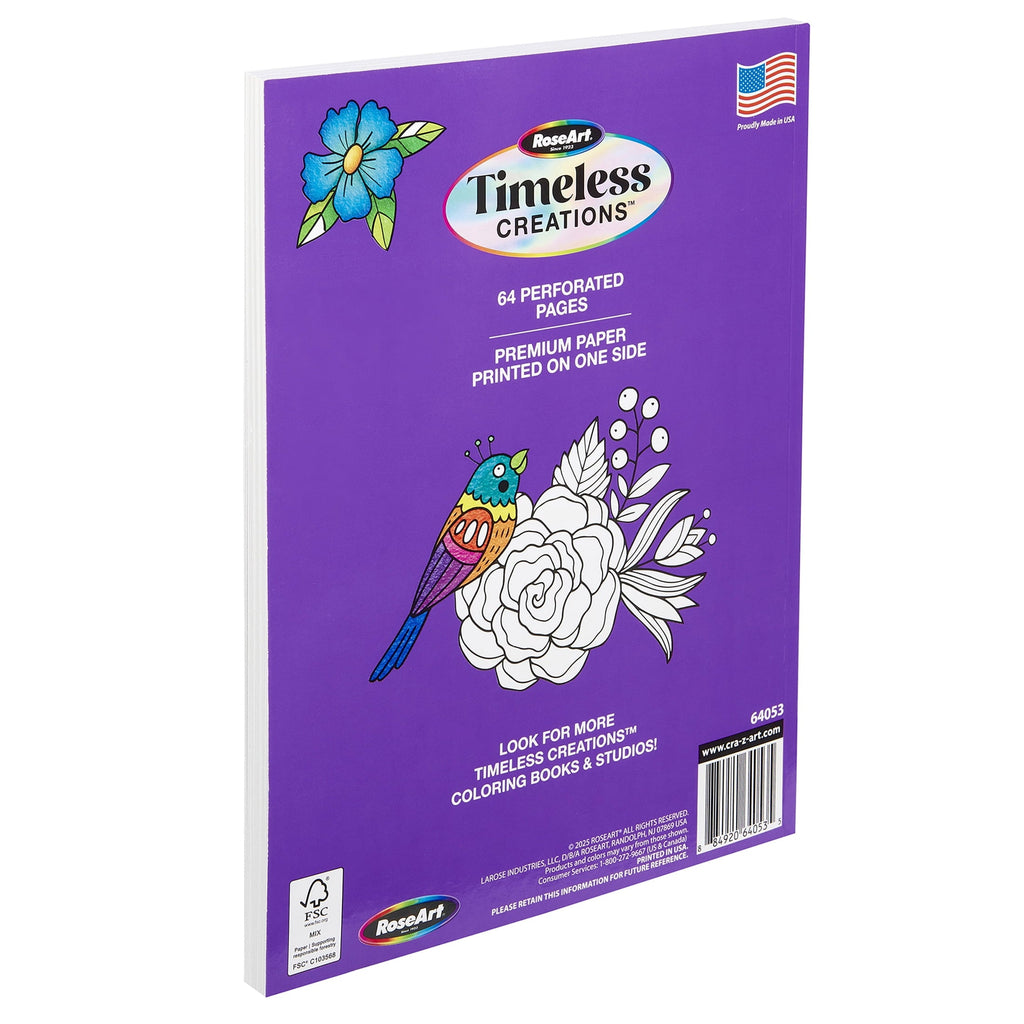 Cra-Z-Art: Timeless Creations, Words of Wonder New Adult Coloring Book, 64 Pages