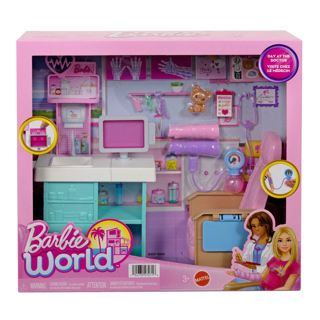 Barbie World Day at the Doctor Toy Playset with Medical Station [Walmart Exclusive]