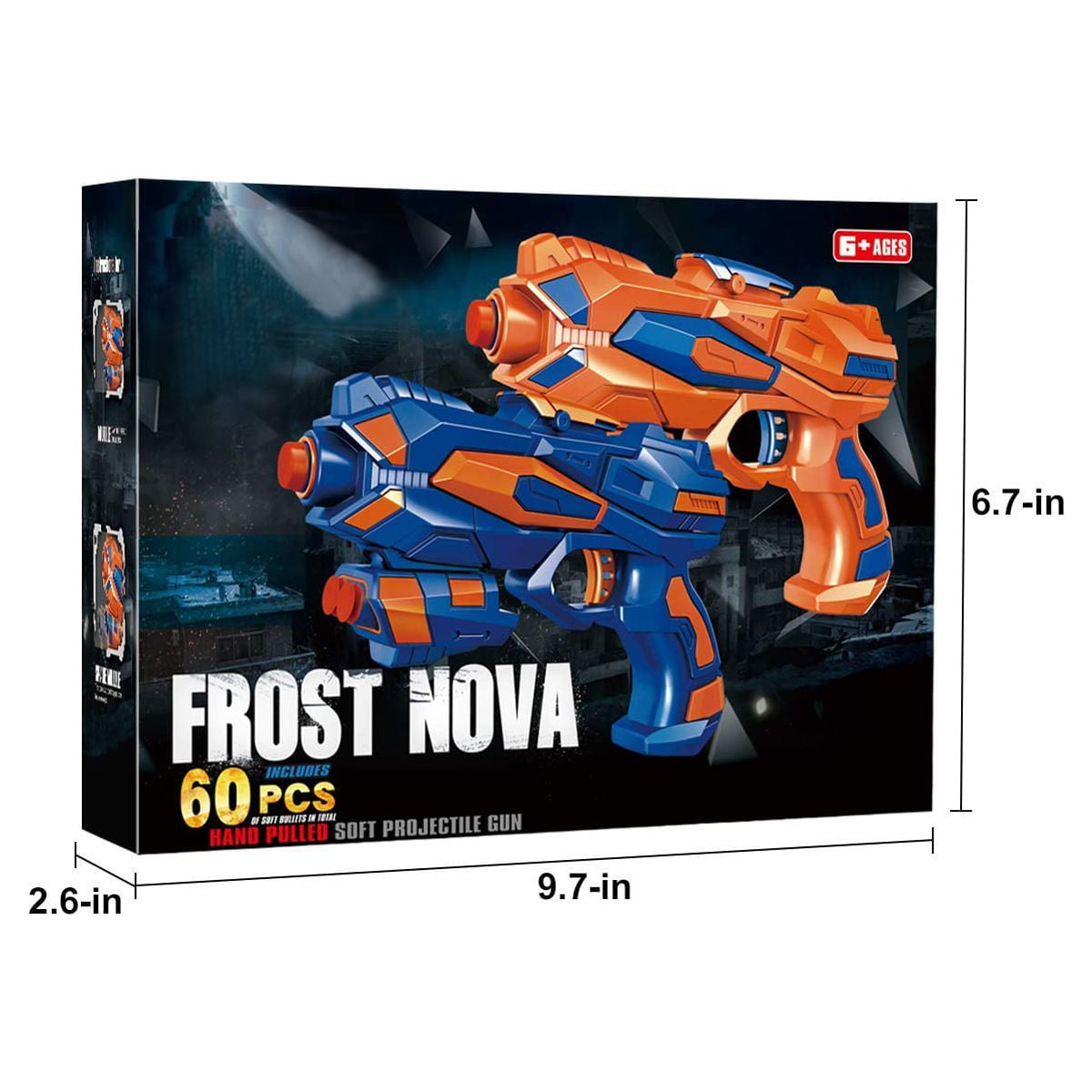 Birthday Gifts Kids Toy Blaster Pack - 2 Foam Dart Blasters with Wrist Bands and 60 Refill Darts for Outdoor Play, Party Supplies for Girls, Boys