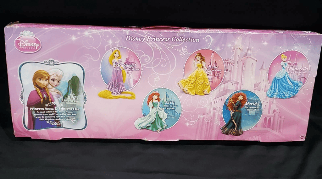 7 Princess Doll Collection Set, 11 Inches Each, Sparkling Outfits & Brushable Hair, Toddler Toys 3+, Gift-Ready with Handle