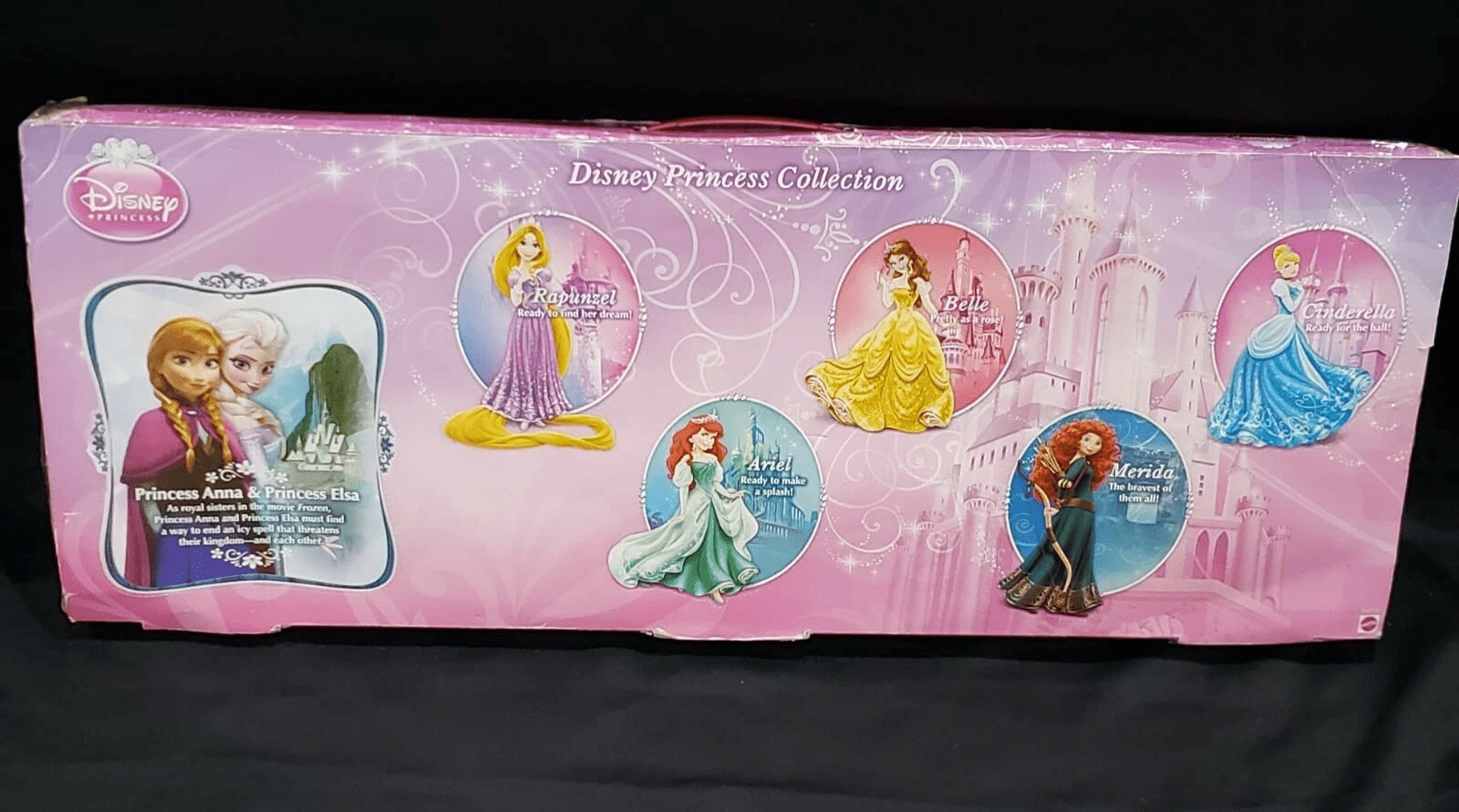 7 Princess Doll Collection Set, 11 Inches Each, Sparkling Outfits & Brushable Hair, Toddler Toys 3+, Gift-Ready with Handle