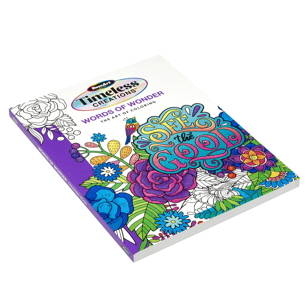 Cra-Z-Art: Timeless Creations, Words of Wonder New Adult Coloring Book, 64 Pages