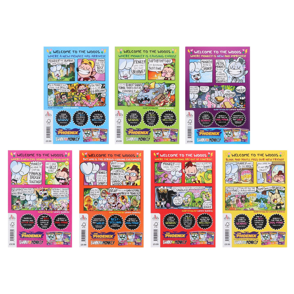 Bunny vs Monkey Series By Jamie Smart 7 Books Collection Set - Ages 7-9 - Paperback