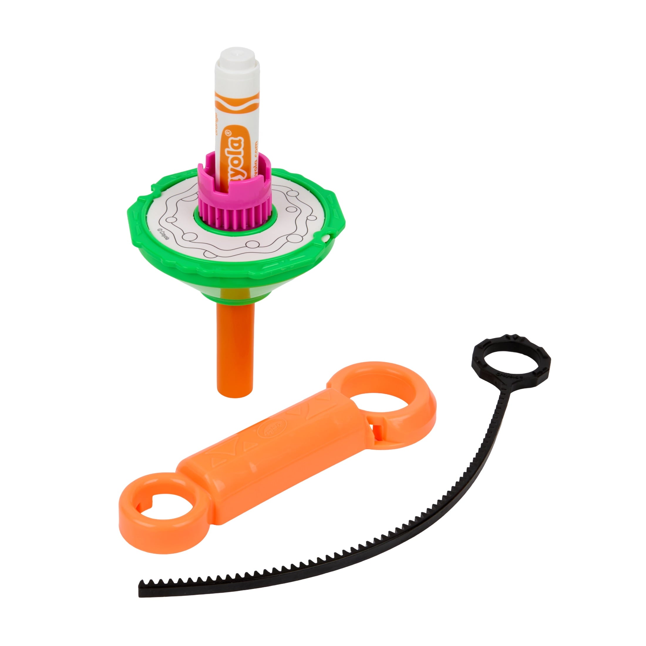 Crayola Colourwhirls, 1 Ct Neon, Spin Art Toy with Washable Marker, Competition Game, Coloring Gifts for Kids Ages 6, 7, 8, 9