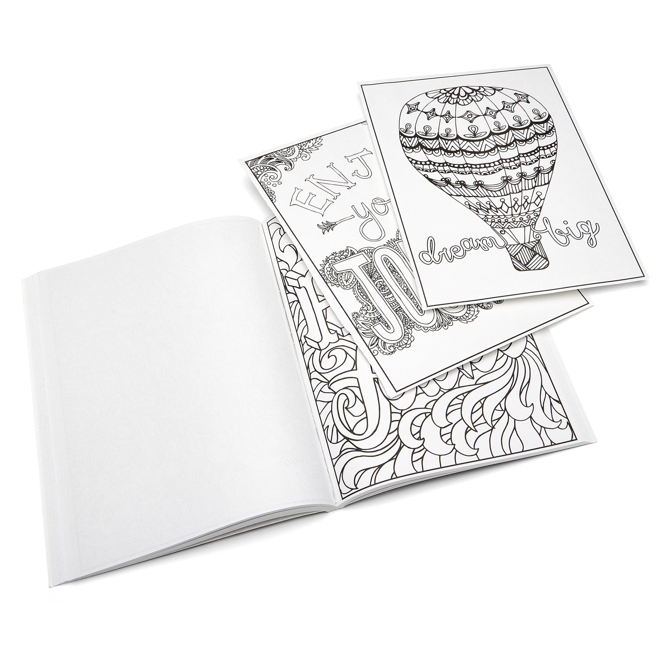 Cra-Z-Art: Timeless Creations, Words of Wonder New Adult Coloring Book, 64 Pages