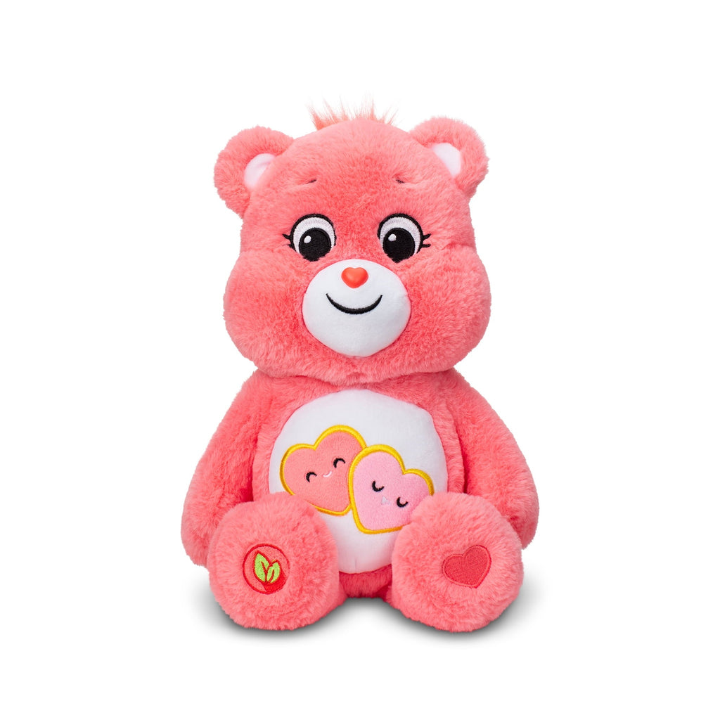 Care Bears 14" Love-A-Lot Bear Plushie - Medium Size - Soft and Huggable Stuffed Animal, Ages 4 Years and up