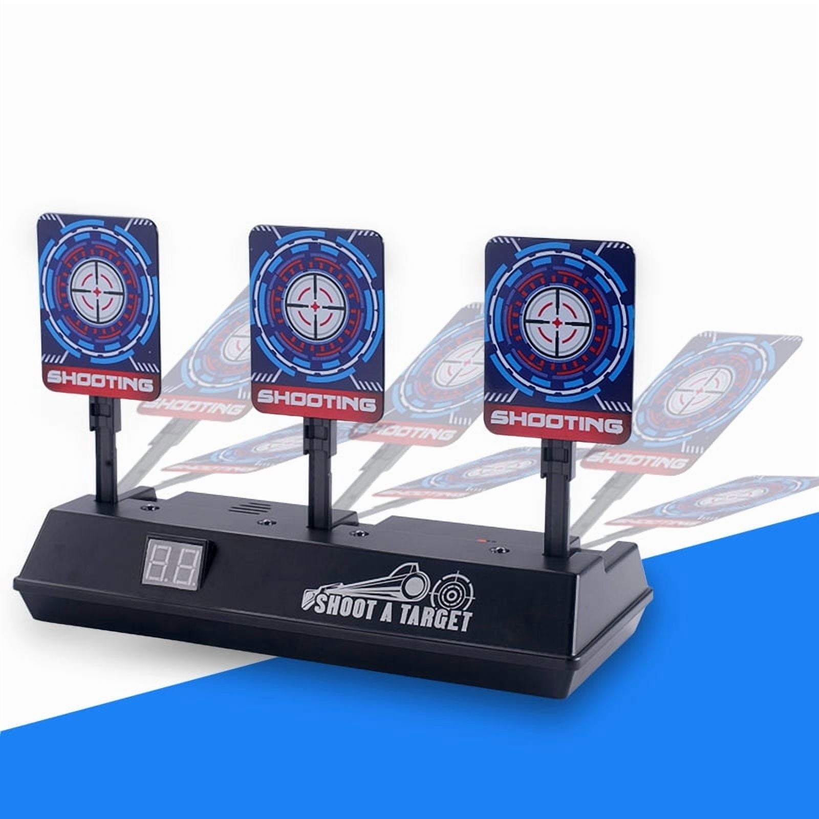 Auto Reset Electronic Scoring Target – with Sound & Light Effects for Gel Blaster and Nerf Shooting Practice for 14+ Years Old