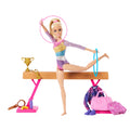 Barbie Gymnastics Playset with Blonde Fashion Doll, Balance Beam and Accessories, 3 Years & up