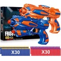 Birthday Gifts Kids Toy Blaster Pack - 2 Foam Dart Blasters with Wrist Bands and 60 Refill Darts for Outdoor Play, Party Supplies for Girls, Boys