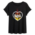 Bratz - Falme Logo - Chain Link Heart - Women's Oversized T-Shirt
