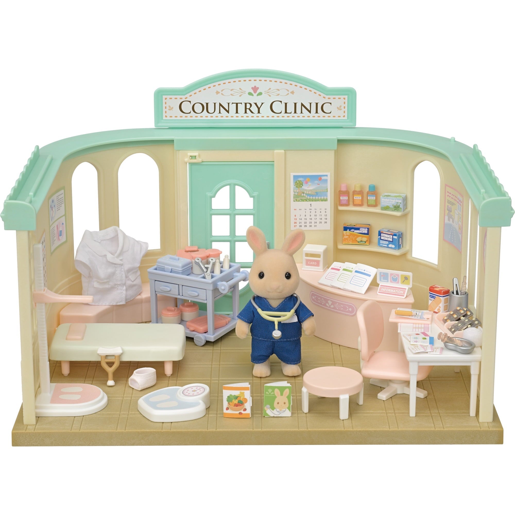 Calico Critters Country Doctor Gift Set, Dollhouse Playset with Figure and Accessories