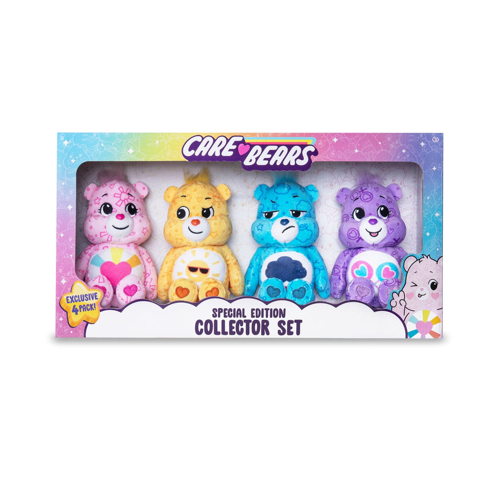 Care Bears 8 Inch Plush 4-Pack Treasure Box Wave 2 - Soft Huggable Material! For Kids 4 Years and up.
