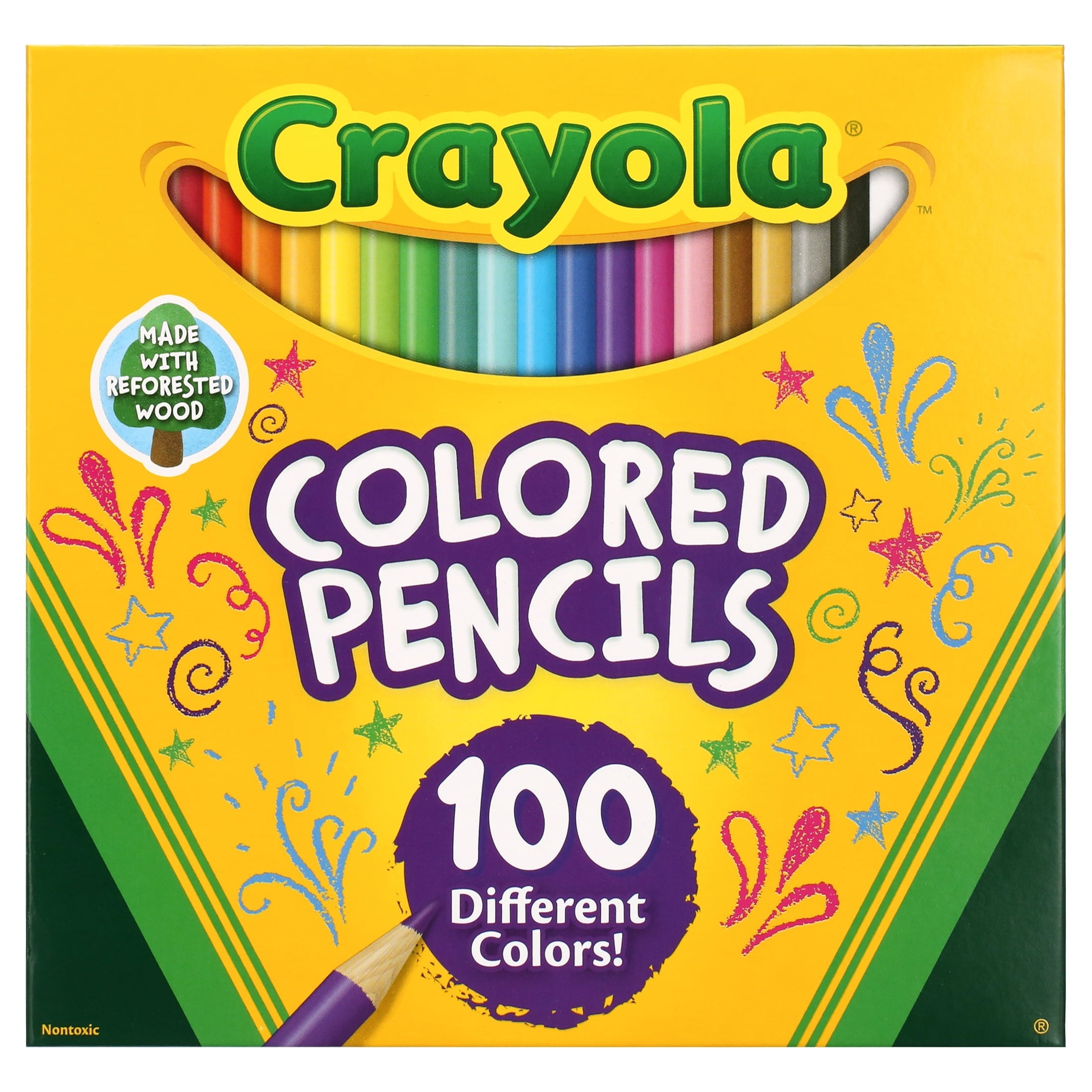 Crayola Colored Pencils, 100 Ct, School Supplies, Adult Coloring Pencils, Classroom Must Haves, Teacher Appreciation Gift