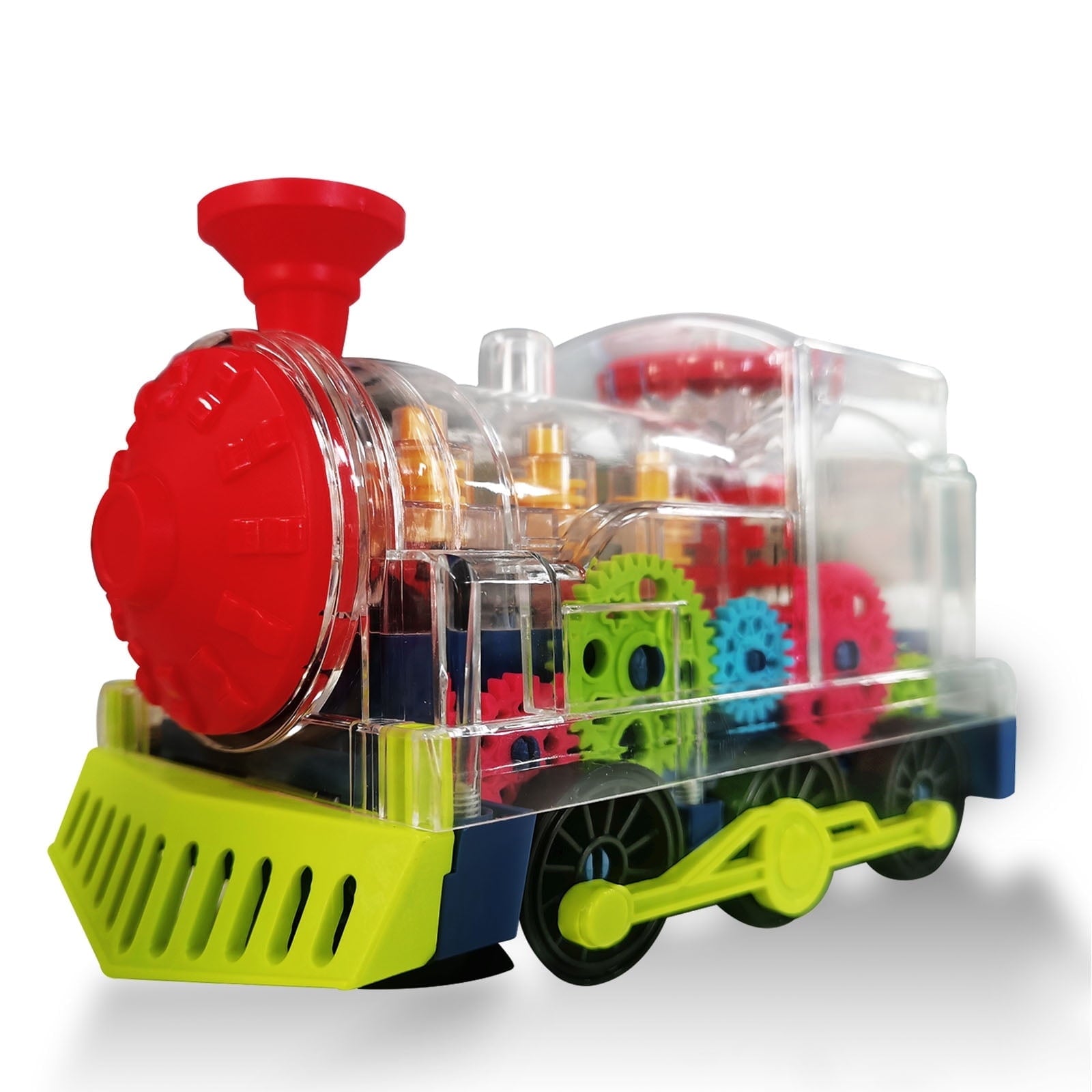 Anpro Electric Train Toy for Kids, Toddlers Train Set with Light and Music, Early Educational Gear Train Toy for 3+ Year Old