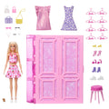 Barbie Dream Closet Toy Playset with Fashion Doll, Clothes, & Accessories, 3-ft-Wide with 25+ Pieces