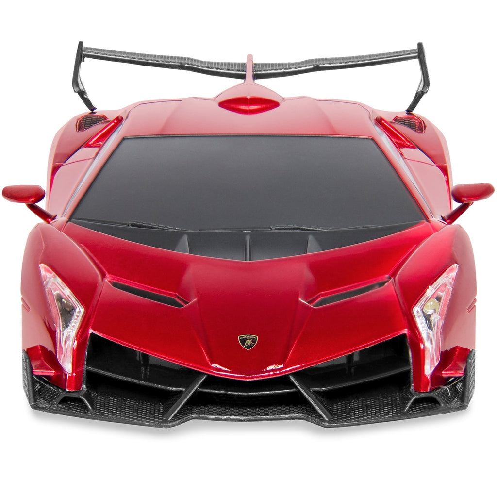 Best Choice Products 1/24 Officially Licensed RC Lamborghini Veneno Sport Racing Car w/ 2.4GHz Remote Control - Red