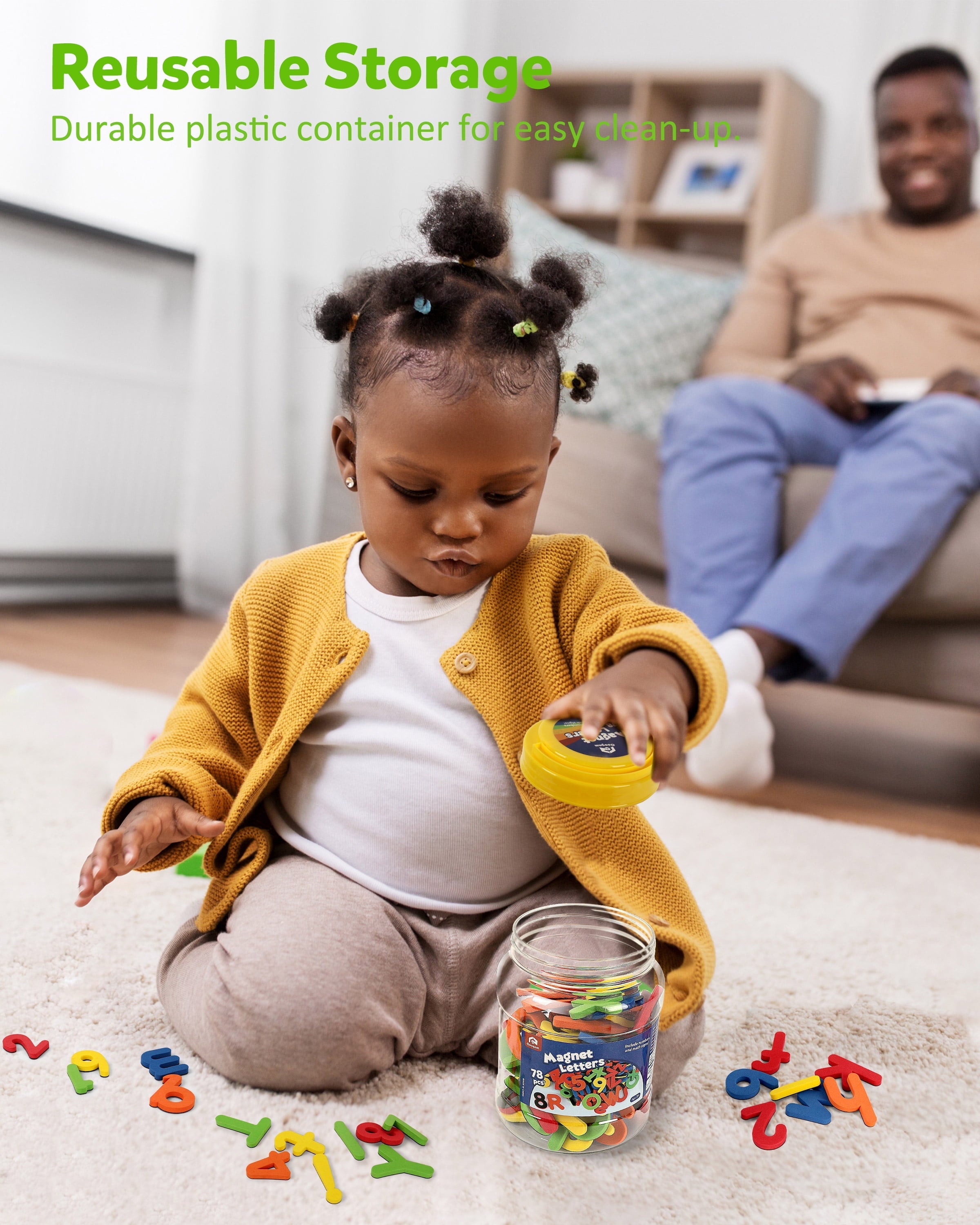 Coogam EVA Fridge Magnetic Numbers and Letters Alphabet Learning Toys for 3 years Old(78 Pieces)