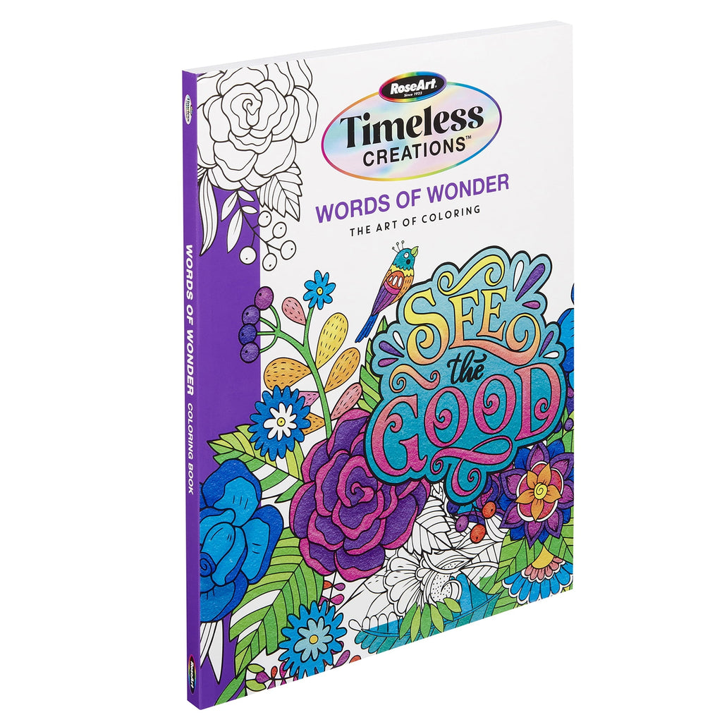 Cra-Z-Art: Timeless Creations, Words of Wonder New Adult Coloring Book, 64 Pages