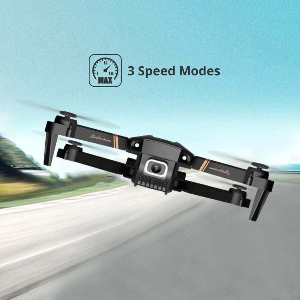 4DRC Drone with 1080P HD Camora for Kids and Sons, FPV Live Vedio 2 Meduler Batteries Black