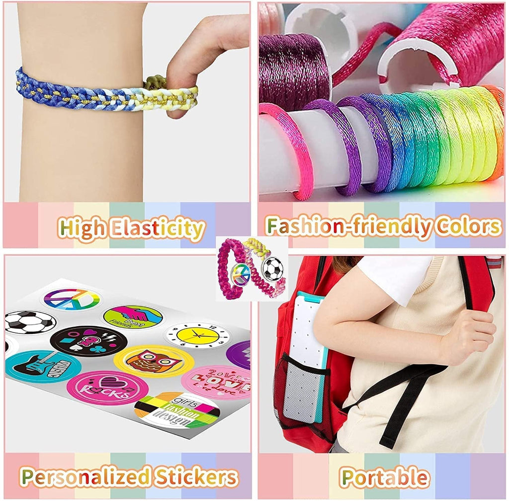 CandWuom Friendship Bracelets Making Kit for Girls, DIY Craft Kit Toys for Girls 8-12 Years Old Kids Favored Birthday School Gifts