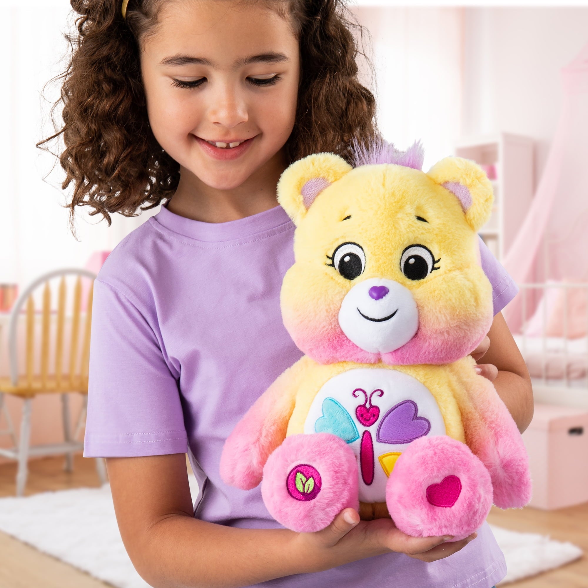 Care Bears 14" Calming Heart Plush Bear - Soft Huggable Eco-Friendly Material!