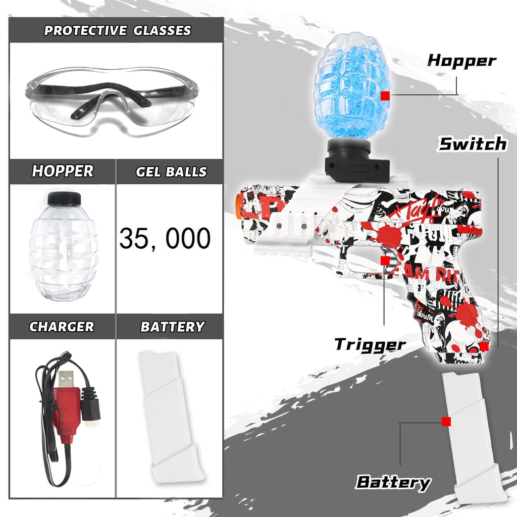 BIU BLASTER Gel Ball Blaster Splatter Ball Blaster Highly Assembled Splat Blasters Ages 14+