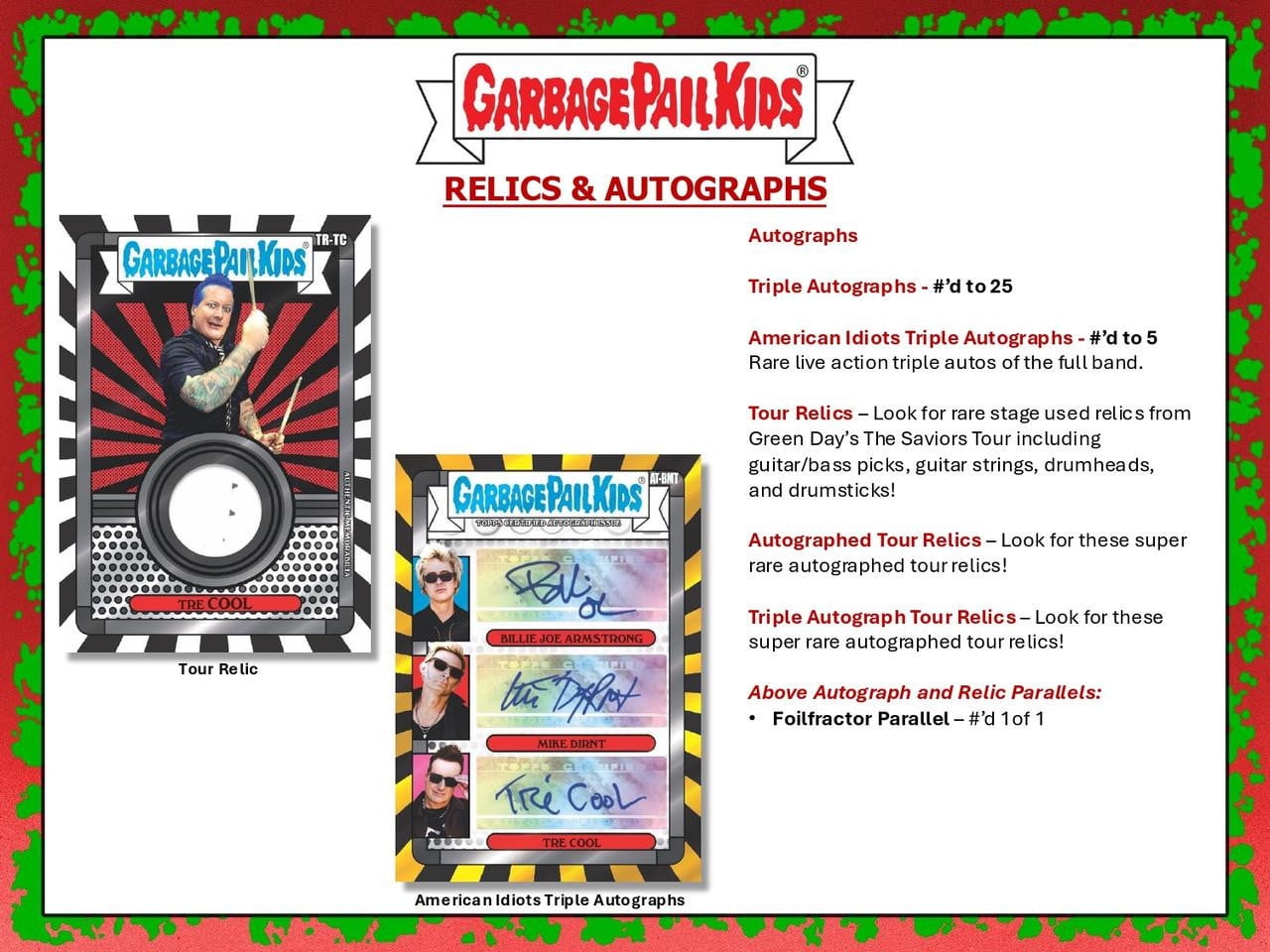 2024 Topps Garbage Pail Kids Battle Of The Bands: Green Day Hobby Box - ( Trading Cards)