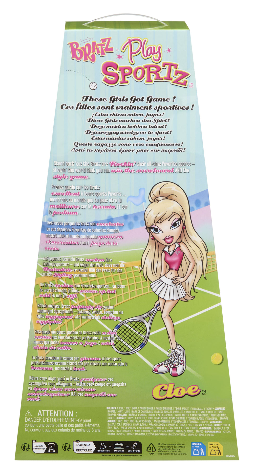 Bratz Play Sportz Cloe (Tennis) Fashion Doll With Accessories