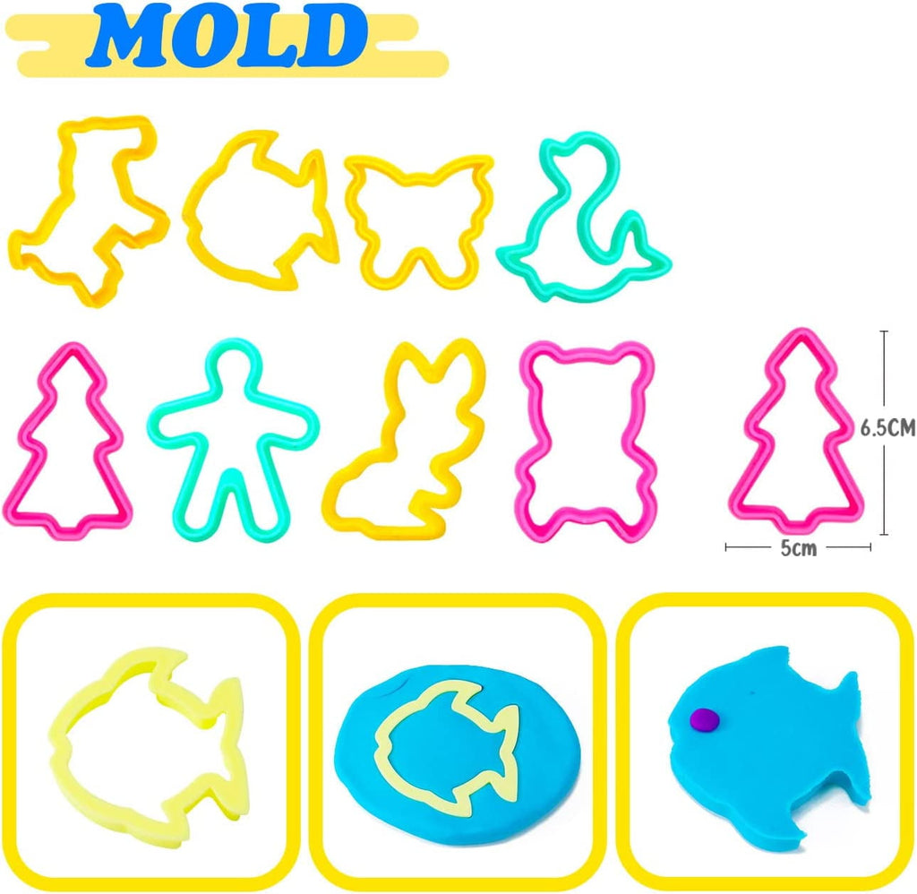 22 Pcs Play Dough Tools Kit, Playdough Pack Sets for Kids Ages 3-4, Birthday Party Favors, Toys for Girls 3 4 5 6 Years