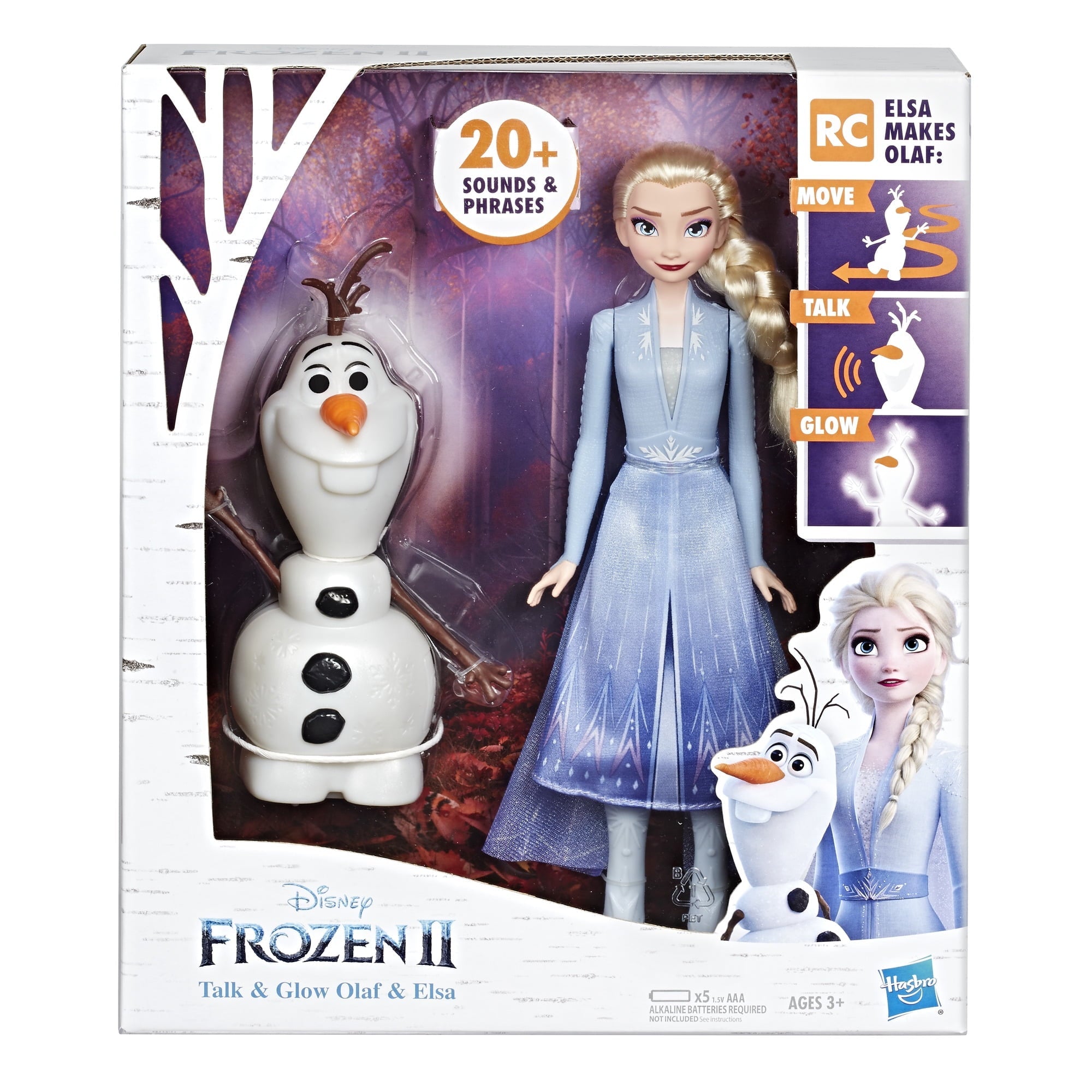 Disney Frozen 2 Talk and Glow Remote Control Olaf with Elsa Fashion Doll