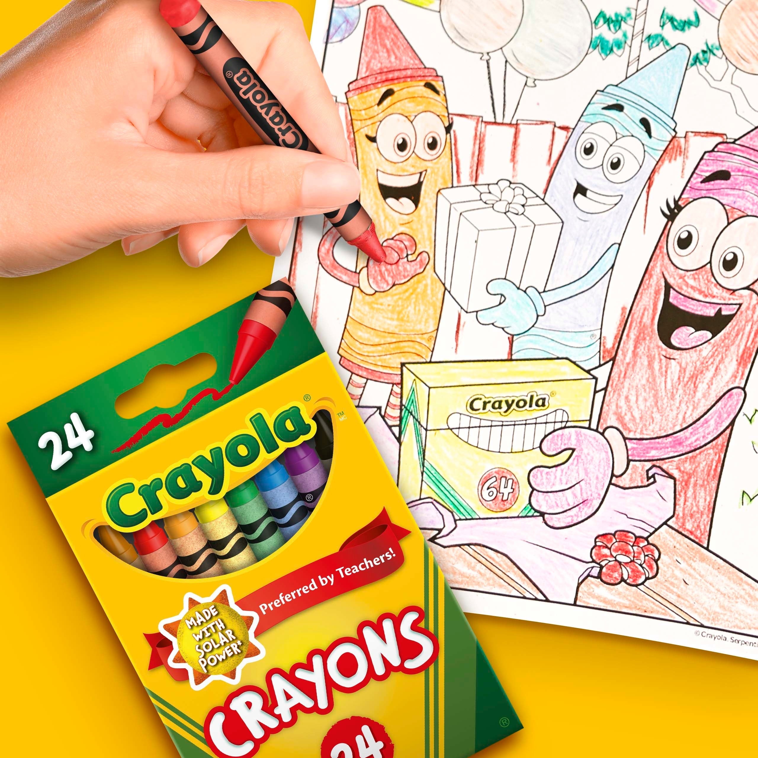 Crayola Crayons, 24 Count, Back to School Supplies, Classroom Must Haves for Teachers, Classic Colors, Gifts, 3+