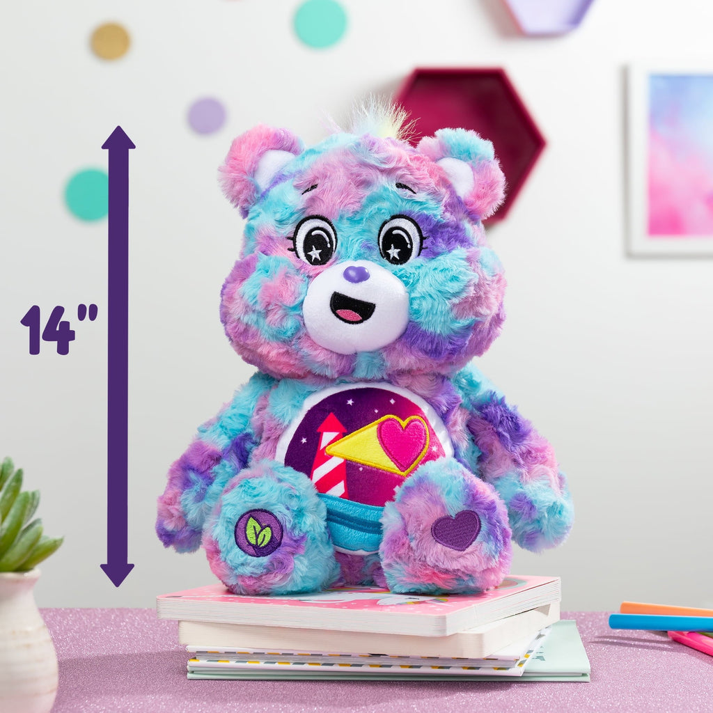 Care Bears - 14" Medium Plush - Color Splash Collection - Loveshine Bear , Ages 4 Year and Up