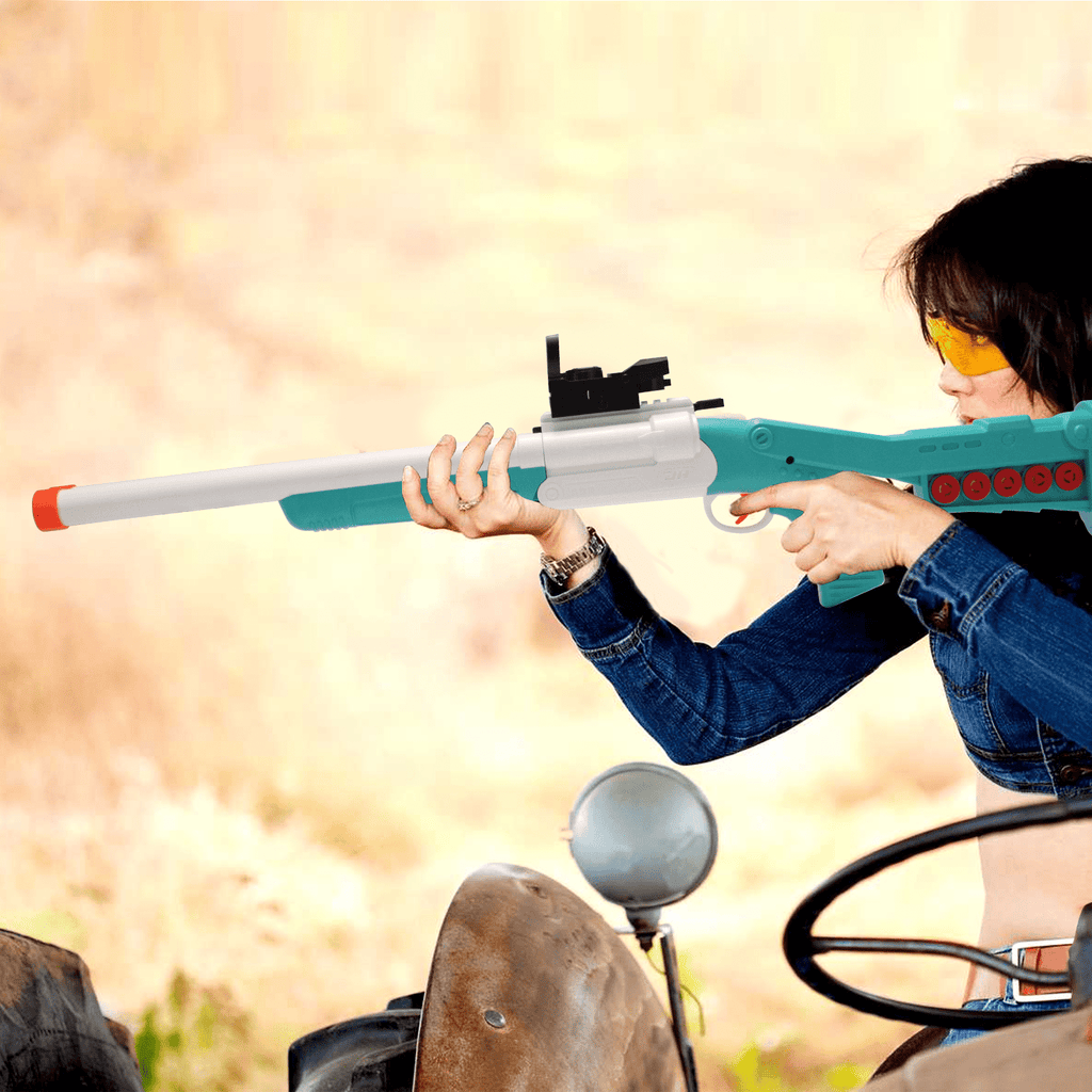 BIU BLASTER Double Barrel Toy Foam Blaster with Shell Ejection 2-in-1 Soft Bullet Shotgun, Ideal Gift for Ages 14+