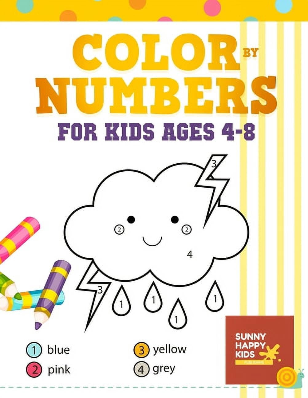 Color By Number Books For Kids Ages 4-8 (Paperback)