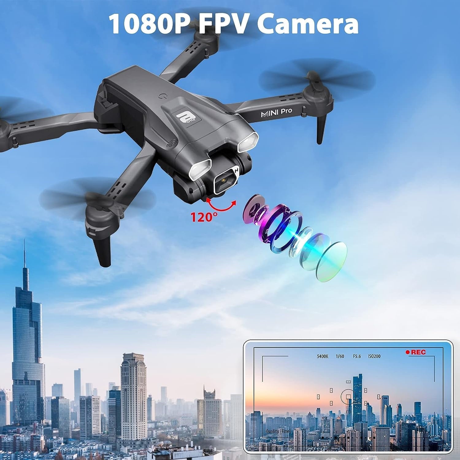 BEEPRINCESS Drone with Camera for Adults Kids, Dual 4K HD Mini FPV RC Quadcopter for Kids Beginners