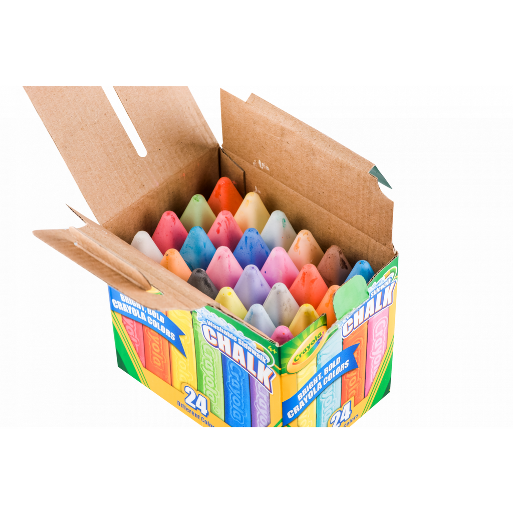 Crayola Washable Sidewalk Chalk, 24 Ct, Outdoor Toys, Summer Activities for Kids, Arts and Crafts, Gifts for Kids, Ages 4, 5, 6, 7