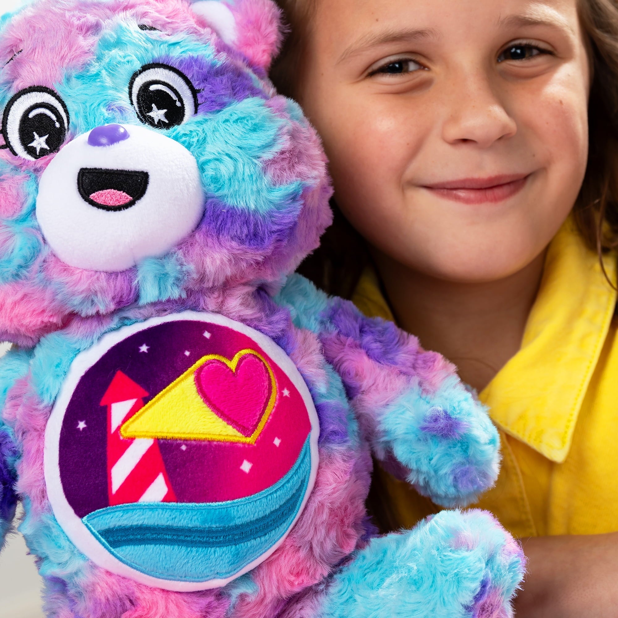 Care Bears - 14" Medium Plush - Color Splash Collection - Loveshine Bear , Ages 4 Year and Up