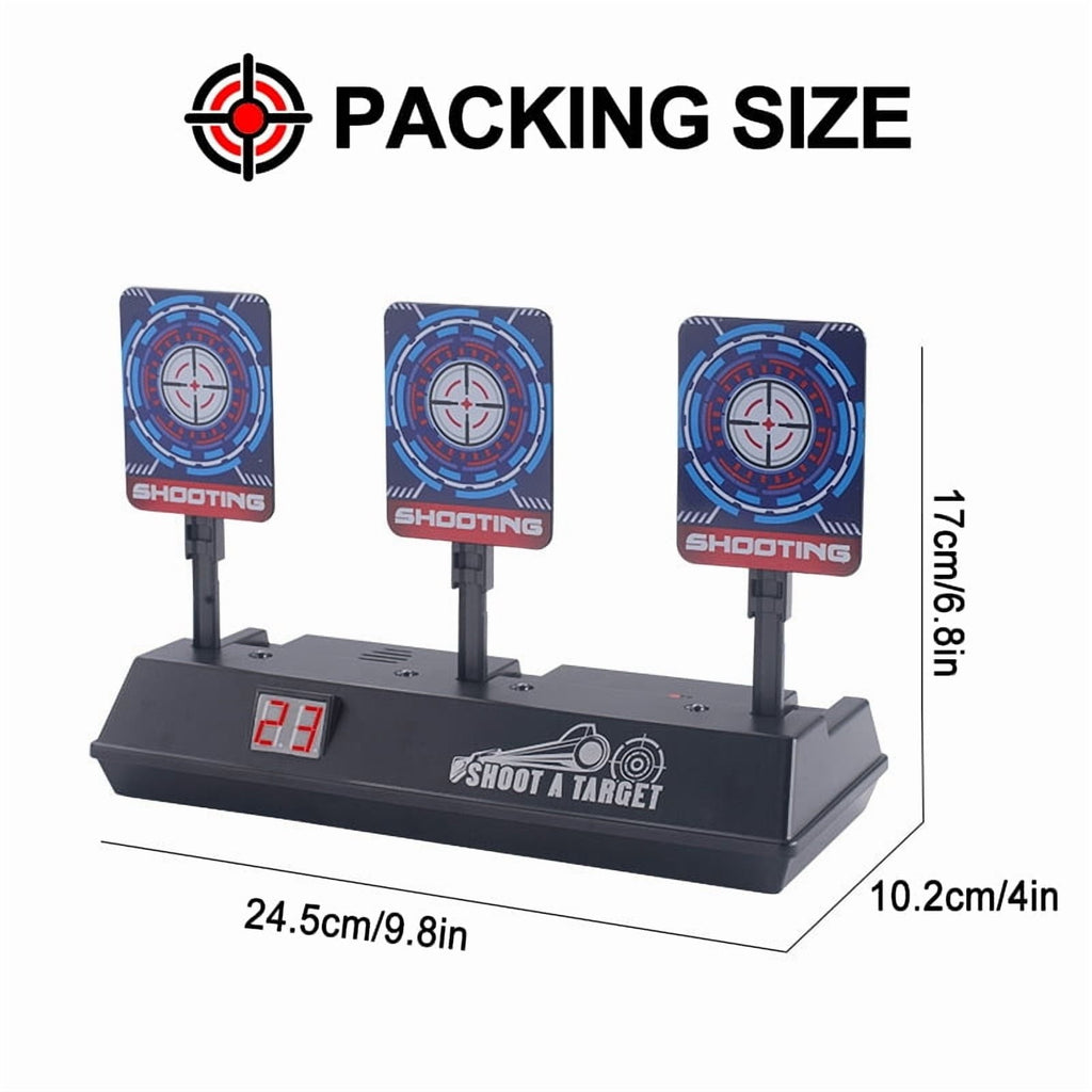Auto Reset Electronic Scoring Target – with Sound & Light Effects for Gel Blaster and Nerf Shooting Practice for 14+ Years Old