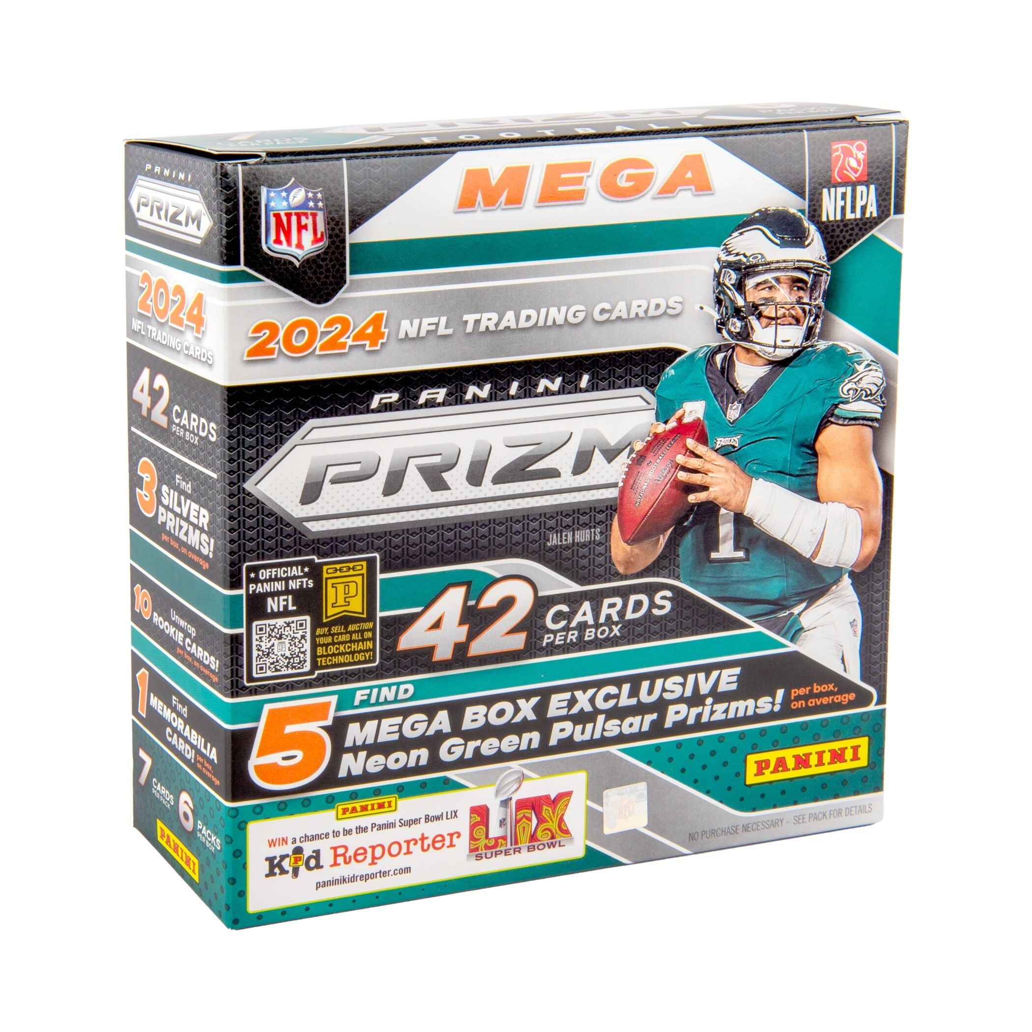 (2 pack) 2024 Panini Prizm Football Trading Cards Mega Box