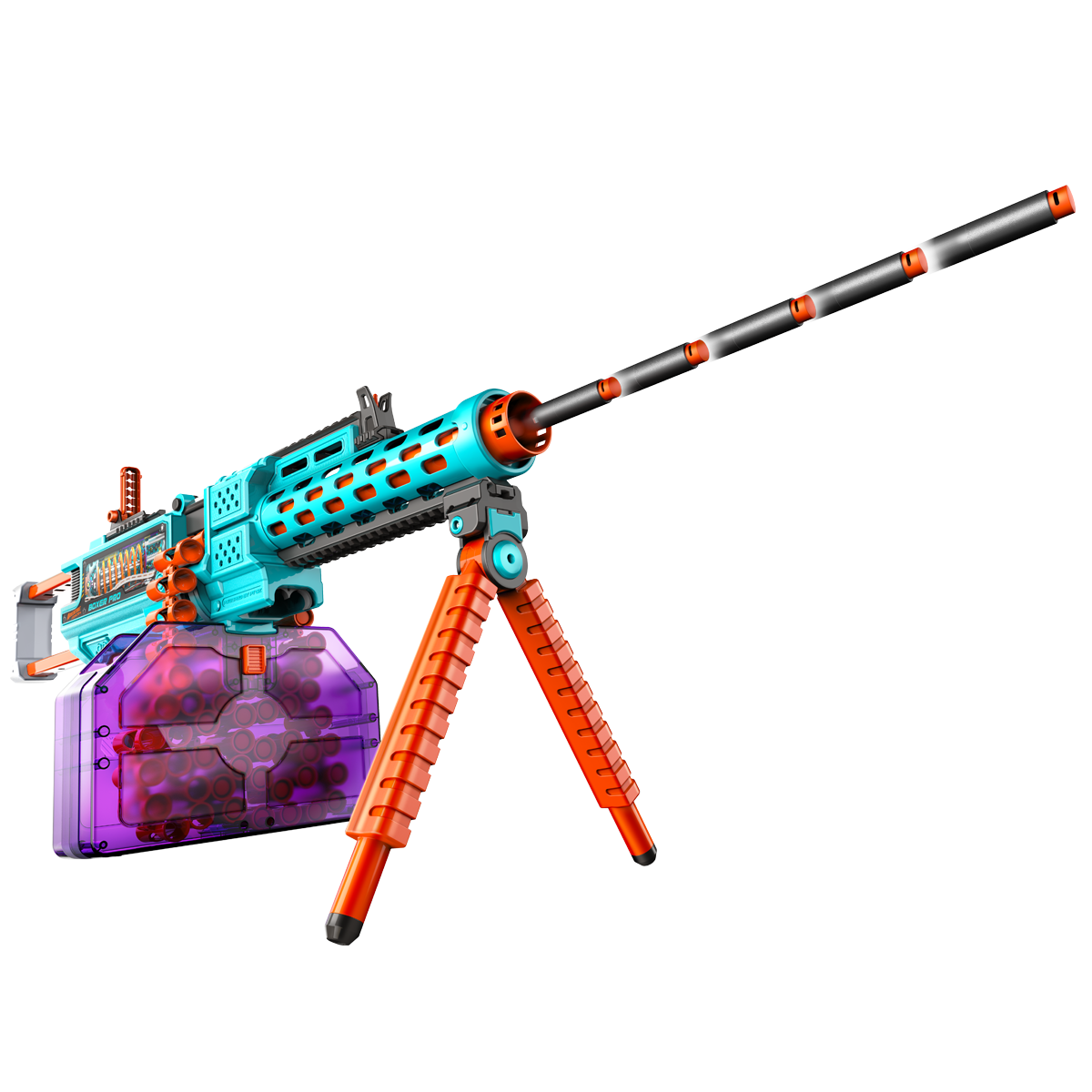 Adventure Force Tactical Strike Boxer Pro Ultimate Pro Flywheel Full-Auto Motorized Belt Blaster, Shoots Up to 150 FT, 55-Piece Pro Blaster Set up to 6 Rounds per Second, 14+