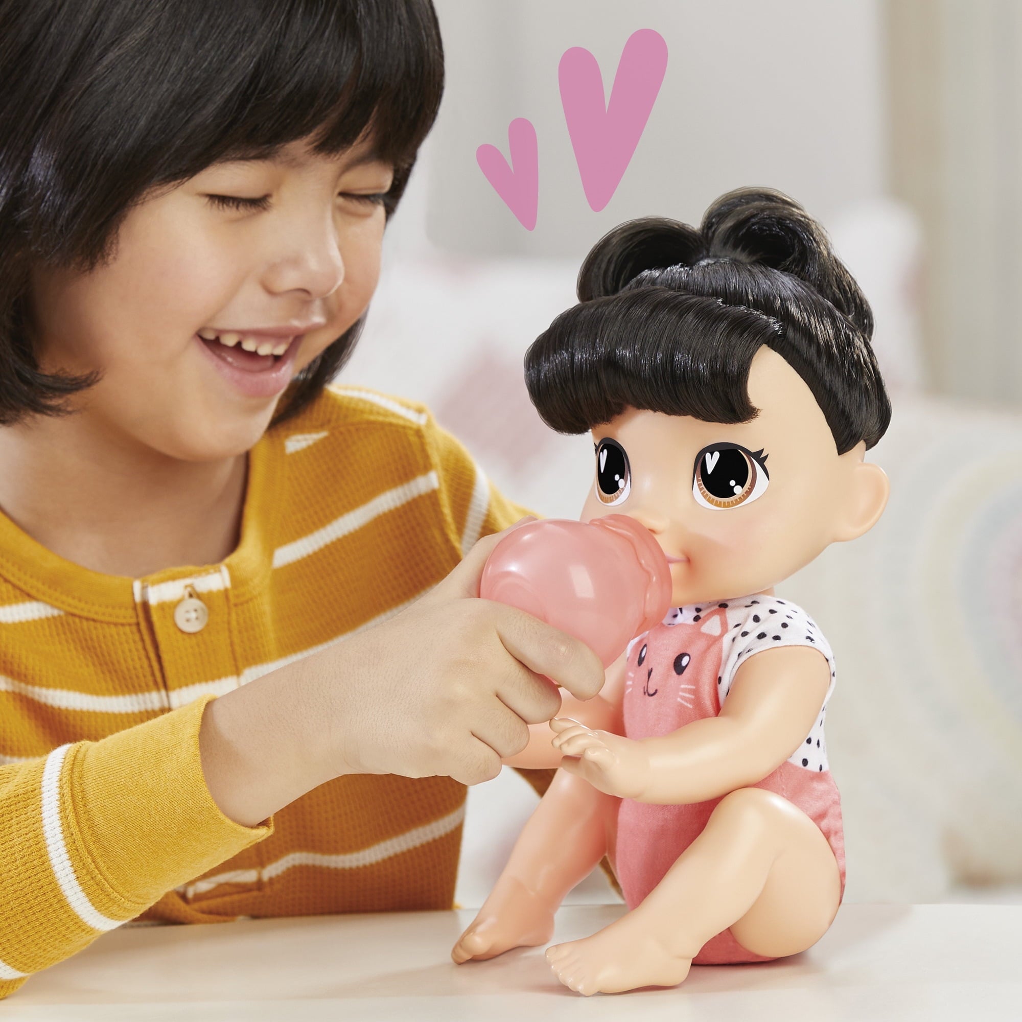 Baby Alive Crawl 'n Play Katie Kat Doll, Black Hair, Electronic Kids Toys for Girls & Boys 3+