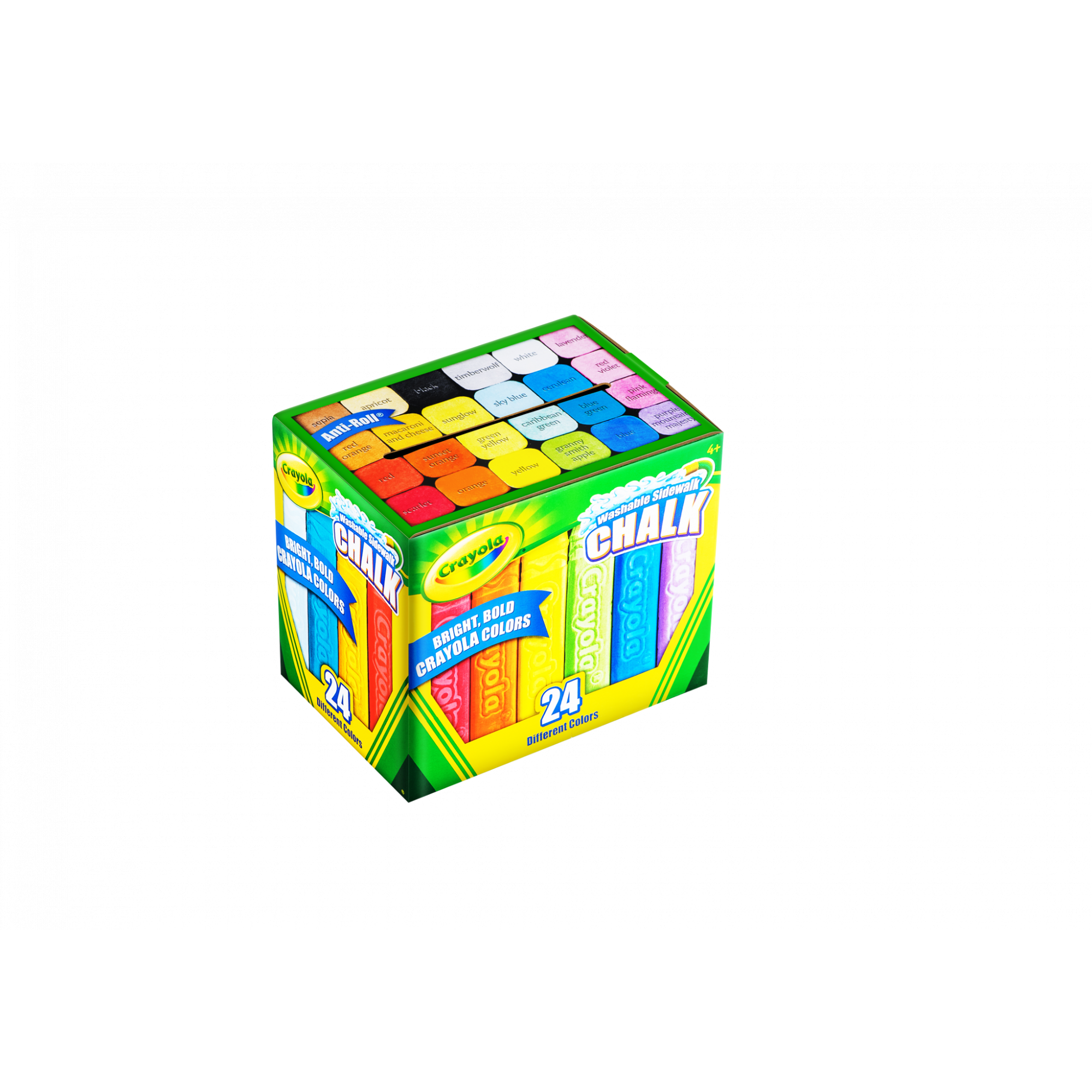 Crayola Washable Sidewalk Chalk, 24 Ct, Outdoor Toys, Summer Activities for Kids, Arts and Crafts, Gifts for Kids, Ages 4, 5, 6, 7